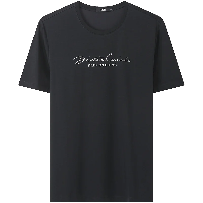 

LKSD 2021 summer new men's T-shirt casual round neck letter printing loose daily men's T-shirt top U050500099