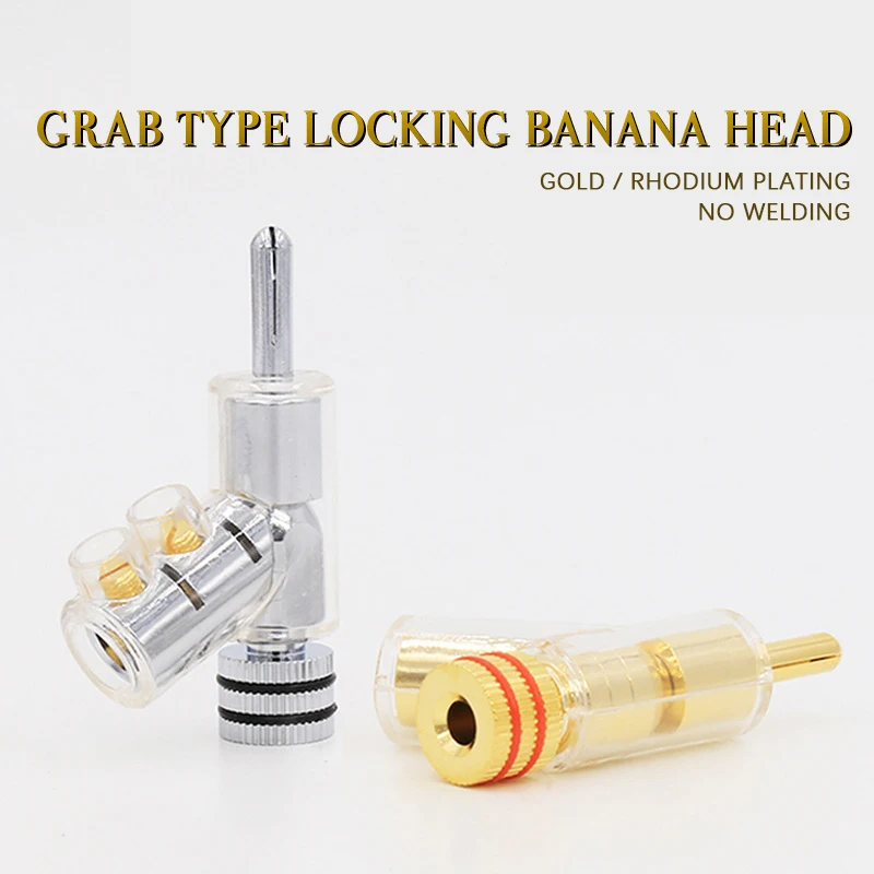 

Штекер-банан для динамика, 40 мм, Hi-Fi, с родиевым покрытием