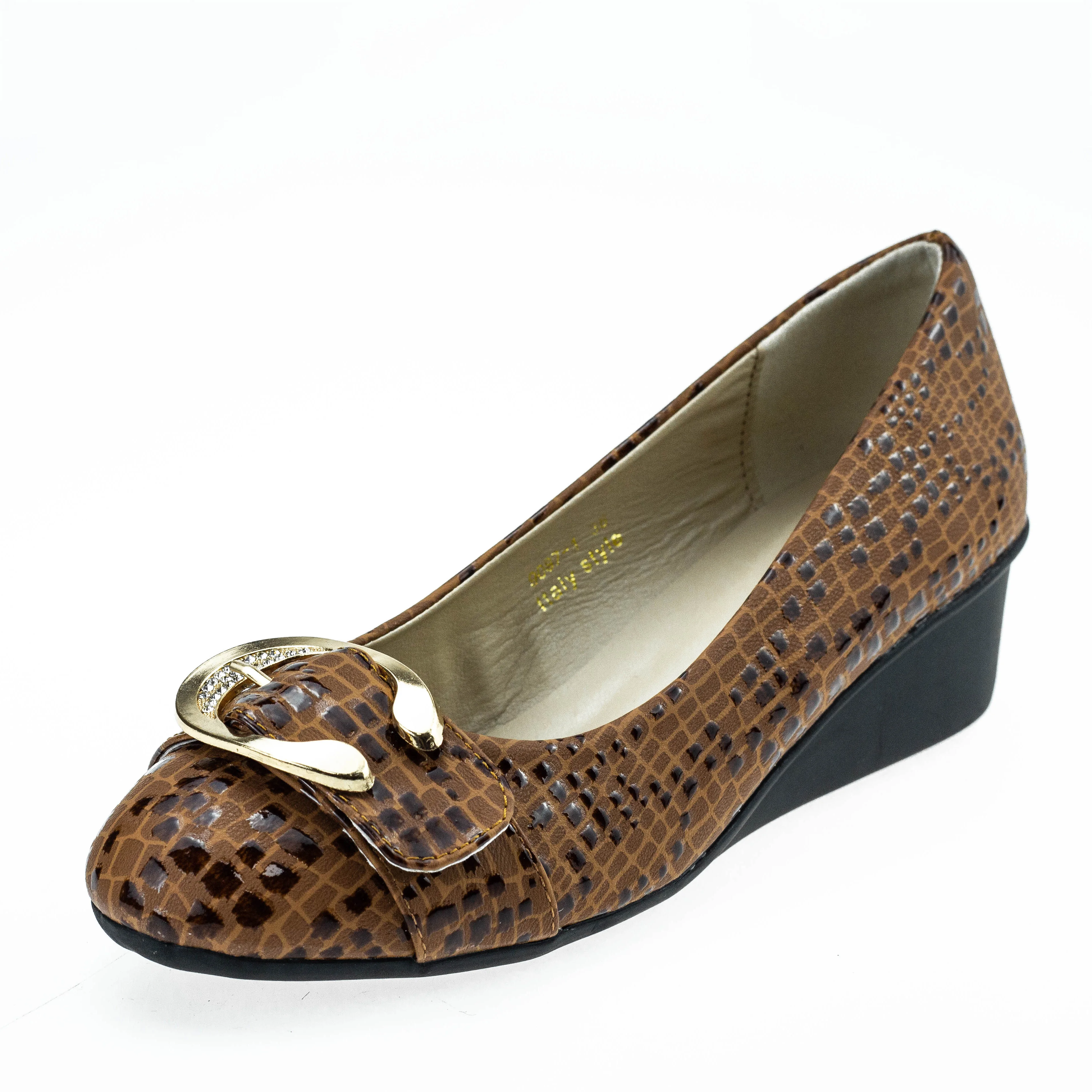 9087-1 Red Brown Black Green Blue Women Wedge Heel Shoes Ladies Ballet Shoes Female Footwear Plus Size 41 42 43 Women Wedge Shoe