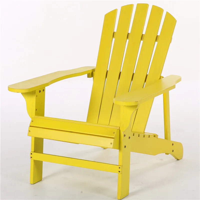 Простой пляжный Ретро шезлонг уличный стул из твердой древесины на спине для
