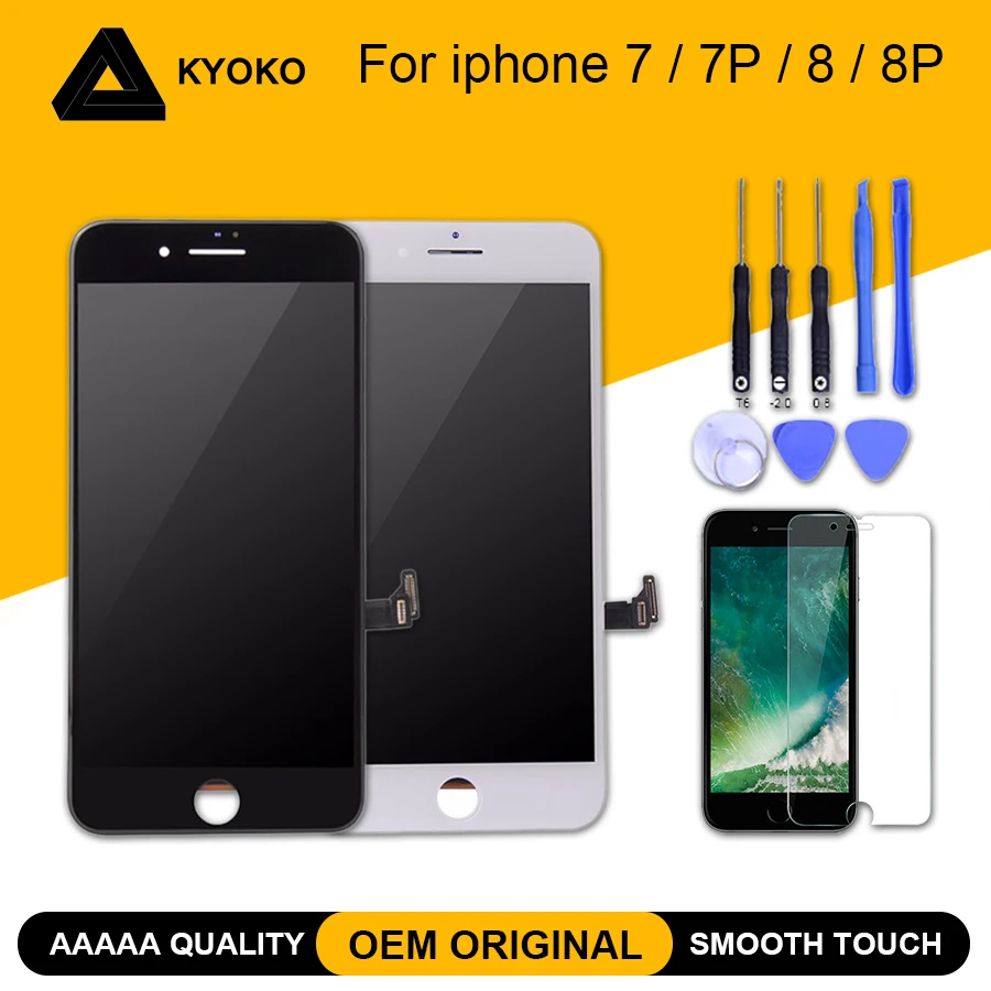 100% AAAAA OEM Оригинальный ЖК экран для iPhone 7 7plus 8 Plus дисплей дигитайзер сенсорный