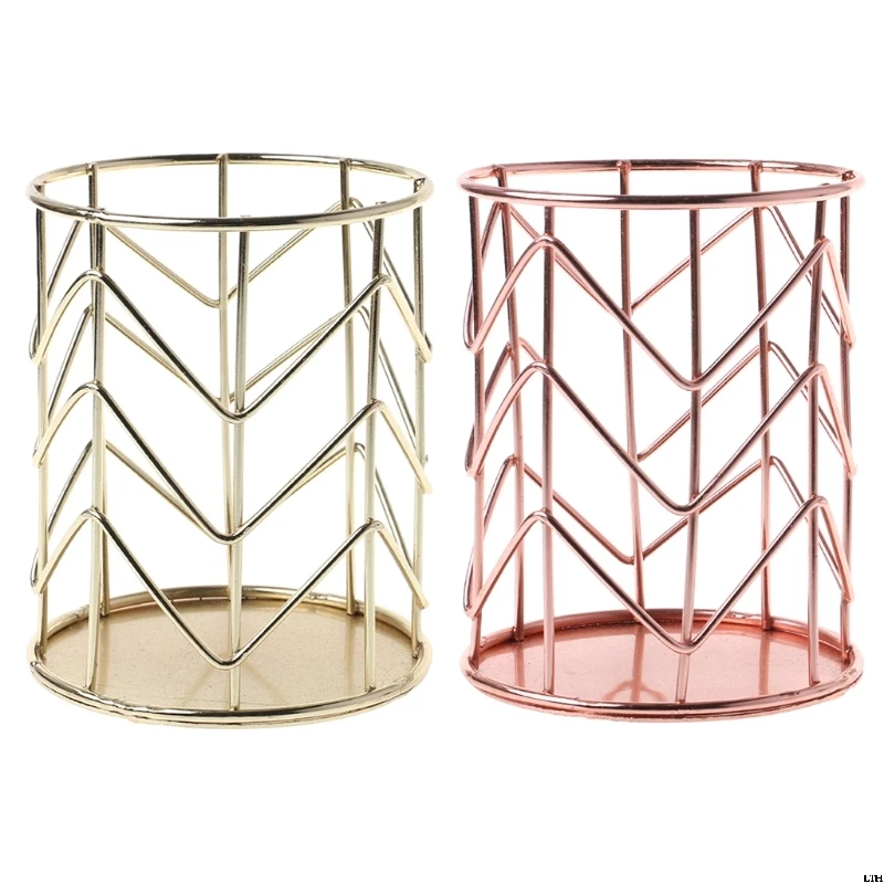 Ручка под розовое золото карандаш горшок держатель Контейнер Органайзер