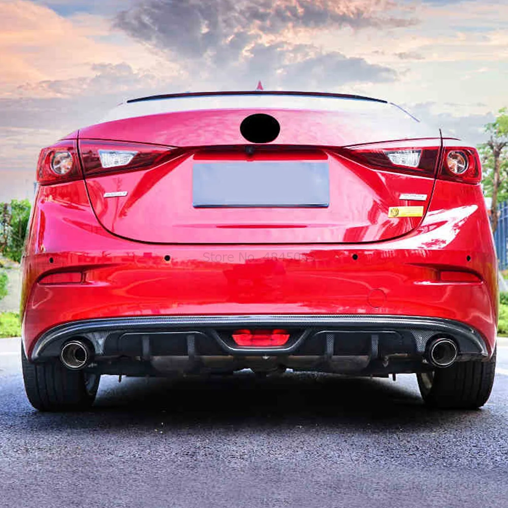 Подходит для Mazda 3 Axela Sedan 2017 2018 2019 задний диффузор из углеродного волокна Защита