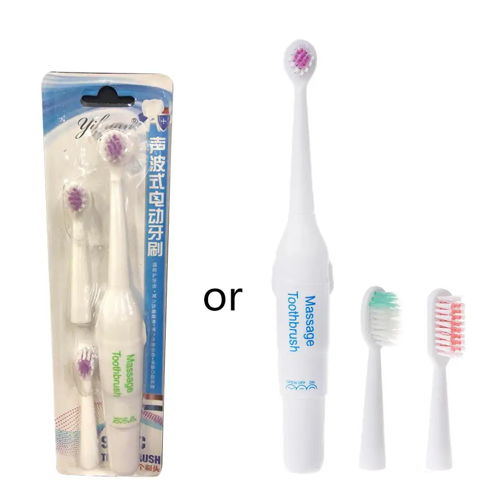 Новая электрическая вибрационная Массажная зубная щетка с 3 головками кистей