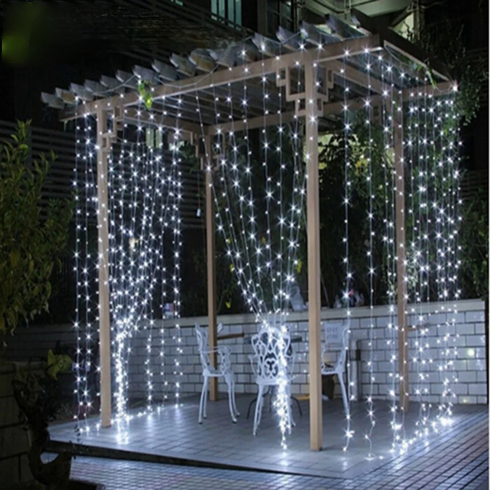 

led icicle led curtain String lights 3x3m fairy light 300 led Christmas lights for wedding home garden party decoration