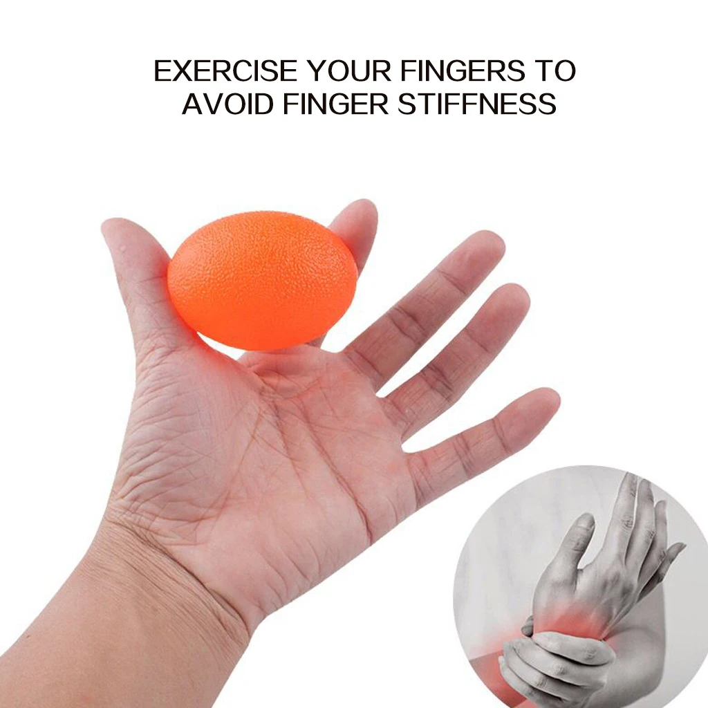 

Selfree Silica Gel Hand Grip Ball Egg Men Women Gym Fitness Finger Heavy Exerciser Strength Muscle Recovery Gripper Trainer