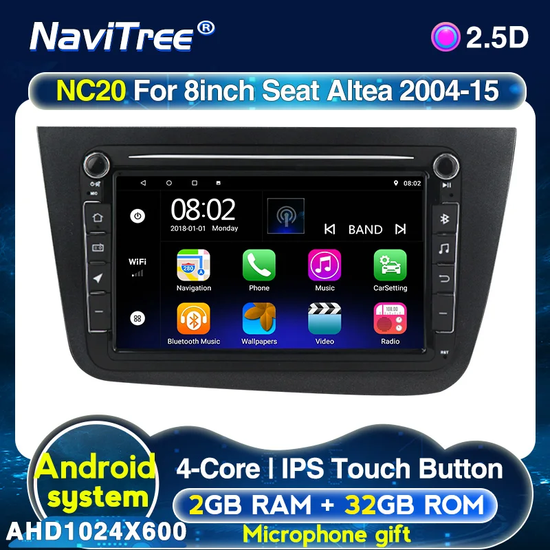 Автомагнитола 2 din автомобильный мультимедийный DVD плеер для Seat Altea 2004 2015 Toledo 2009 GPS