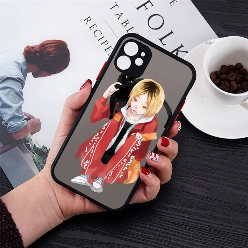 

Kenma Kozume Haikyuu!! Phone Case black matte transparent For iPhone 7 8 x xs xr 11 12 pro plus mini max Clear Funda
