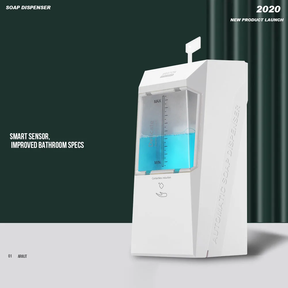 

1000ml Automatic Liquid Soap Dispenser Wall-mounted with Lock Alcohol Disinfection Sanitizing Machine Spray Foam Dispenser