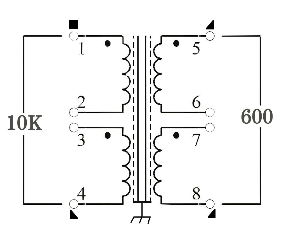 

10K: 600 high low level conversion audio transformer audio isolator Permalloy audio