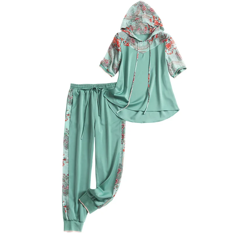 

Summer Track Suit Women Set 2 Piece Two Piece Set Hooded Top And Pants Womens Tracksuit Set Sweatsuits For Women 2 Piece Outfits