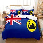 Комплект постельного белья с австралийским флагом, одинарный, двойной, полноразмерный, Королевский, большого размера, Европейский, американский, развивающийся, загородный Комплект постельного белья, детская спальня, комплекты с чехлом