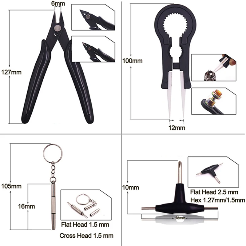 Набор инструментов для самостоятельной сборки сигареты 9 в 1 Сумка с хлопком