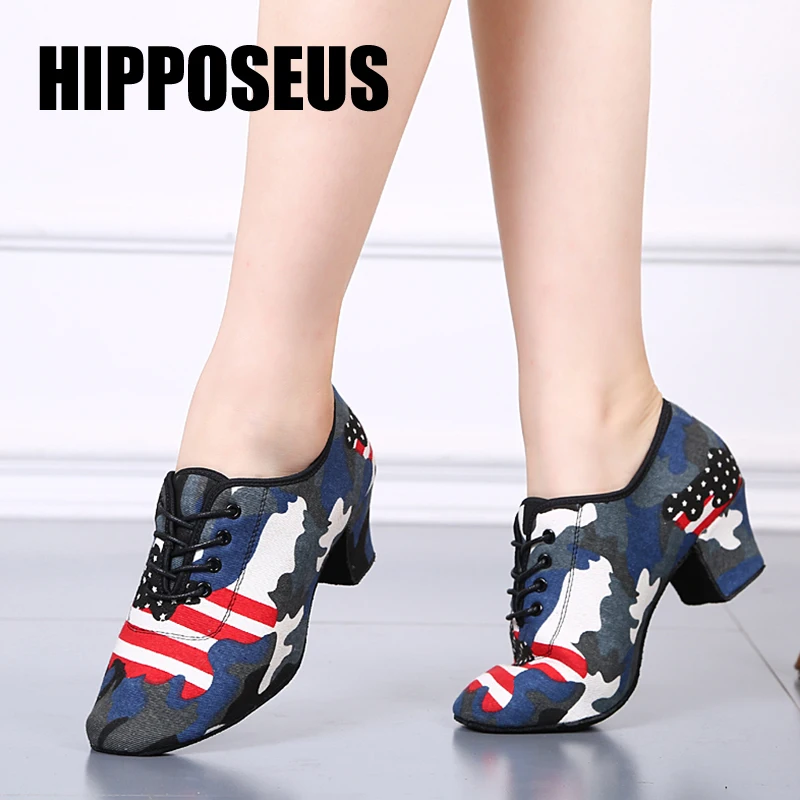 

Hipposeus New Dance Shoes Men Latin Salsa Tango Dance Shoes Women Modern Ballroom Boys Dancing Shoes High Quality Professional