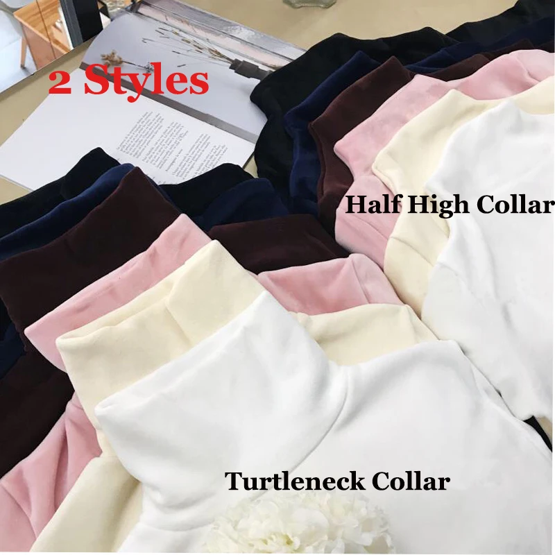 Женская водолазка джемпер Рубашки 2020 зимние женские утепленные футболки черные