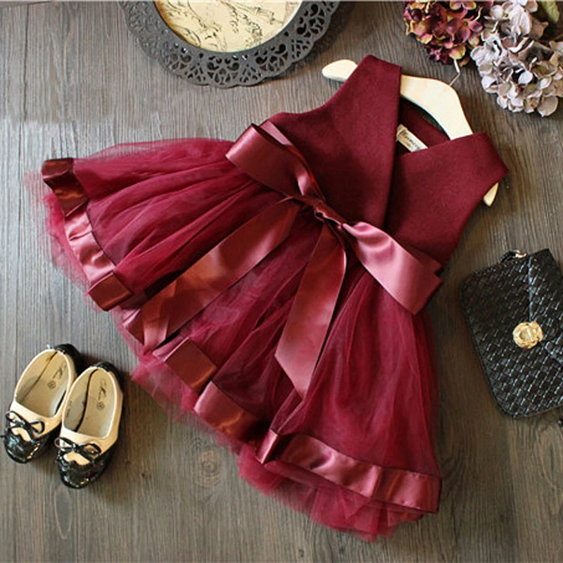 

Summer Fashion Kids Baby Princess Girls Dress Party Formal Bridesmaid Dresses 2-7Y