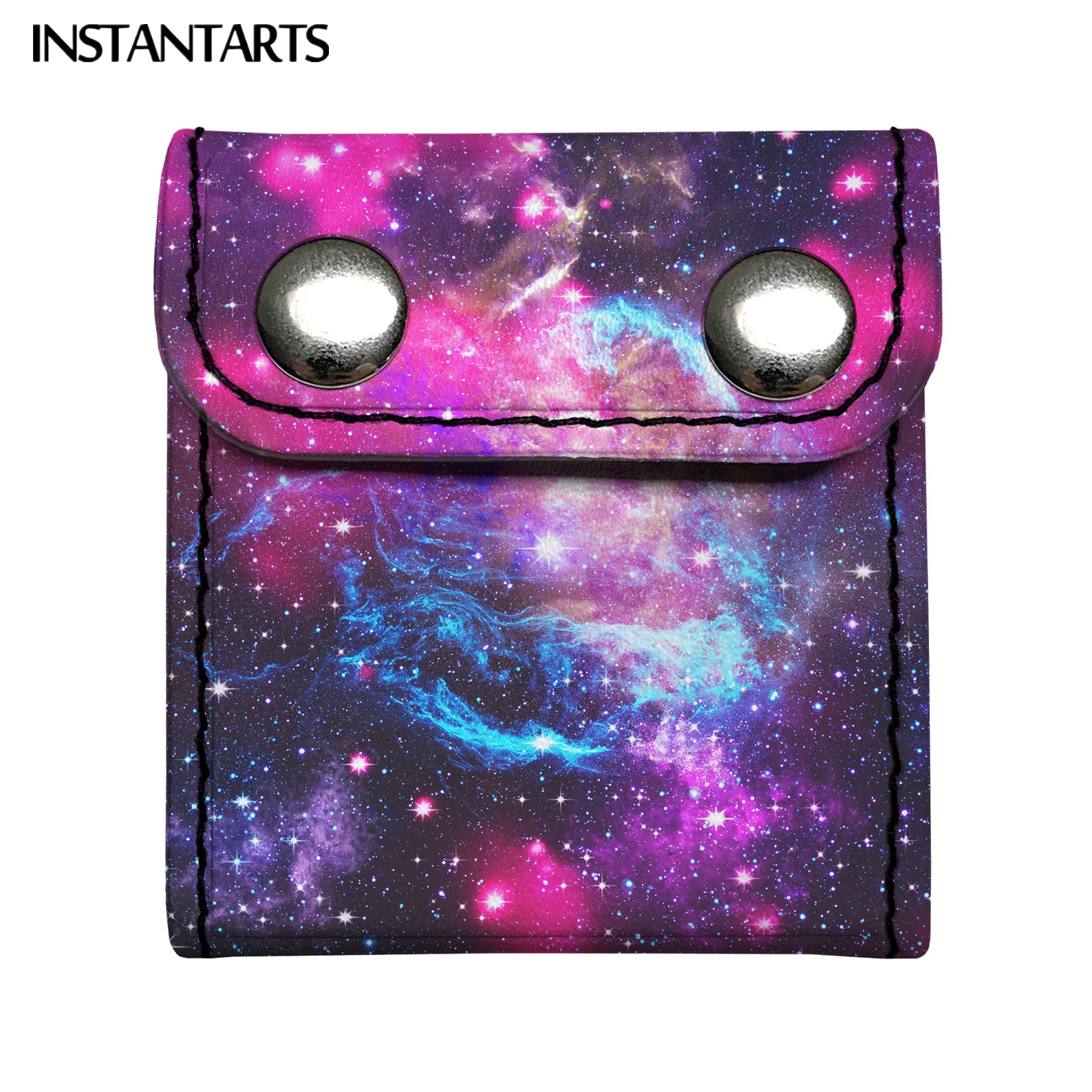 

INSTANTARTS Purple Galaxy Space Blue Starfield Print Durable Car Seat Belt Pads Durable Auto Accessories Car Seat Belt Buckle