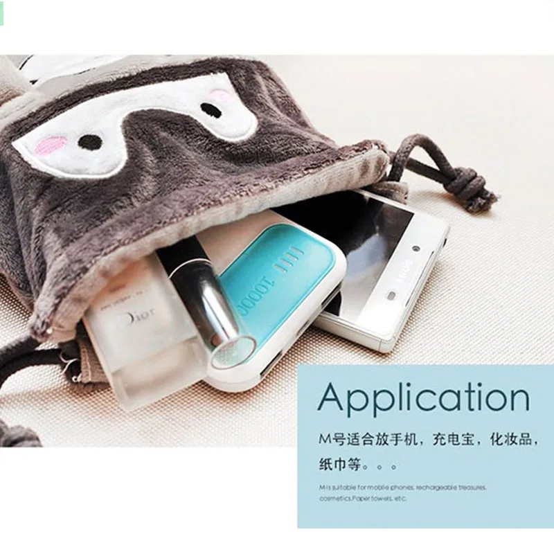 Бесплатная доставка симпатичная мягкая плюшевая сумка для хранения с хвостом