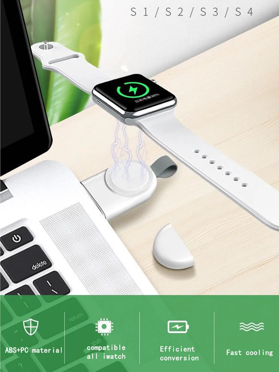 Портативное беспроводное зарядное устройство для IWatch 5 4 зарядная док-станция USB зарядное устройство кабель для Apple Watch Series 5 4 3 2 1 Аксессуары