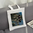 Сумки из натуральной кожи для девушек; Готическая обувь в стиле панк; Тканевая сумка-тоут сумки Для женщин Эко многоразовые сумки на плечо сумка-шоппер сумки Harajuku Tumblr графический пакет для покупок