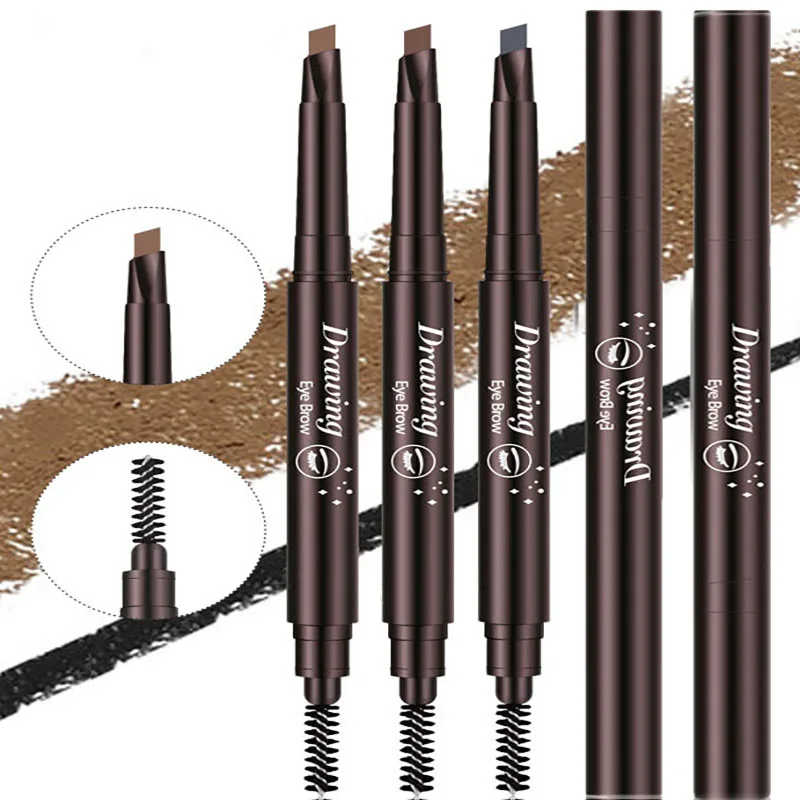 Новинка натуральный водостойкий вращающийся карандаш для бровей автоматический