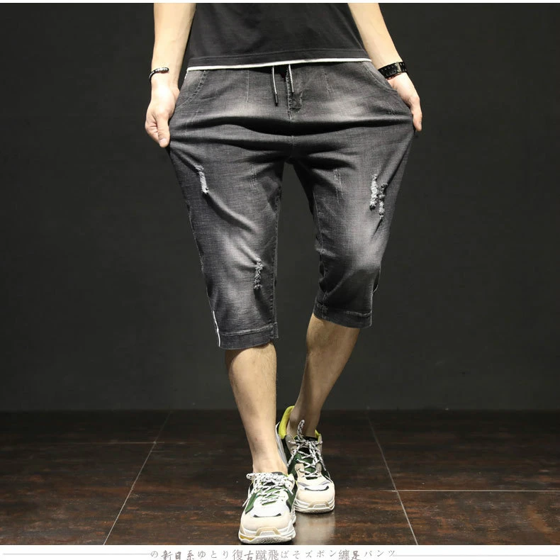 2020 летние мужские свободные джинсы в стиле ретро с принтом виде букв