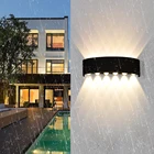 Светодиодный настенный светильник IP65, водонепроницаемый внутренний и наружный алюминиевый настенный светильник, поверхностное крепление, светодиодный светильник для сада, крыльца