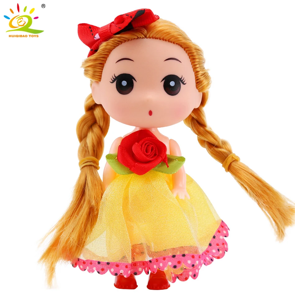 12 см рождественские мини куклы игрушки принцесса BJD Мини платье для девочек кукла