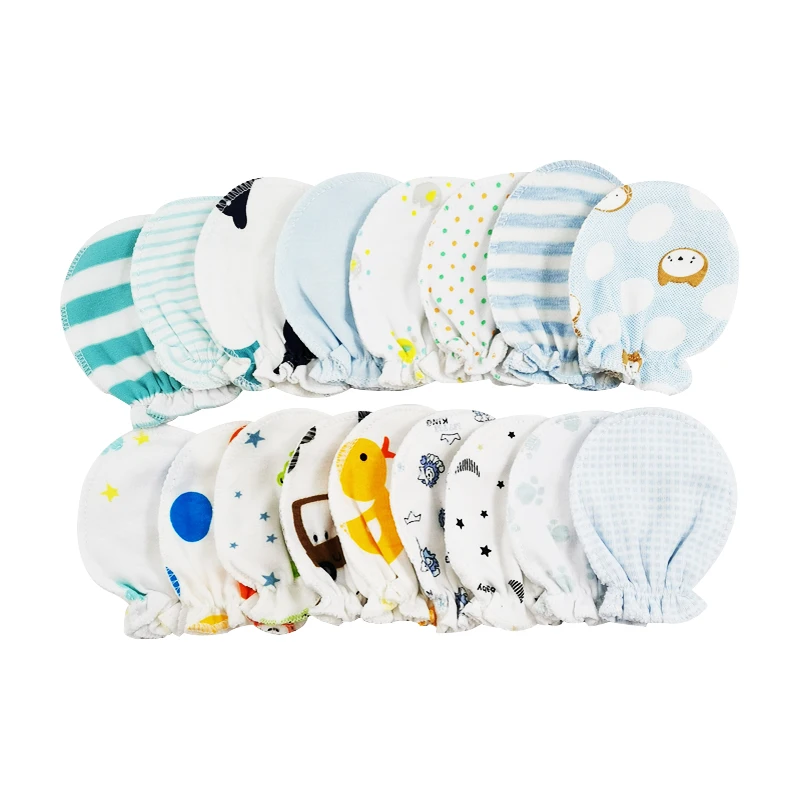 

10 цветов, варежки с защитой от царапин, перчатки с закрытыми пальцами для новорожденных, хлопковые детские перчатки с защитой от царапин для...