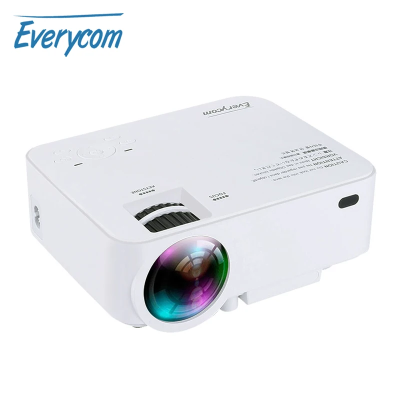 Портативный светодиодный мини проектор Everycom T20 800x480P поддержка макс. 1080P full HD