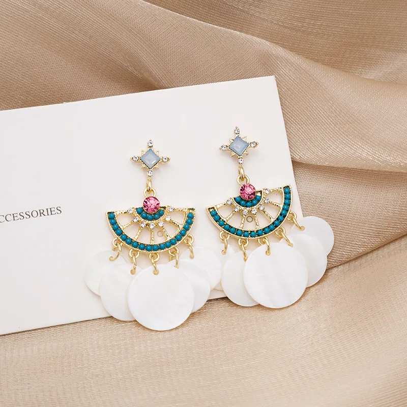 

New Women's Earrings Set Tassel Pearl Acrylic Earrings for Women Bohemian Fashion Jewelry 2020 Geometric Kolczyki Hoop Earings