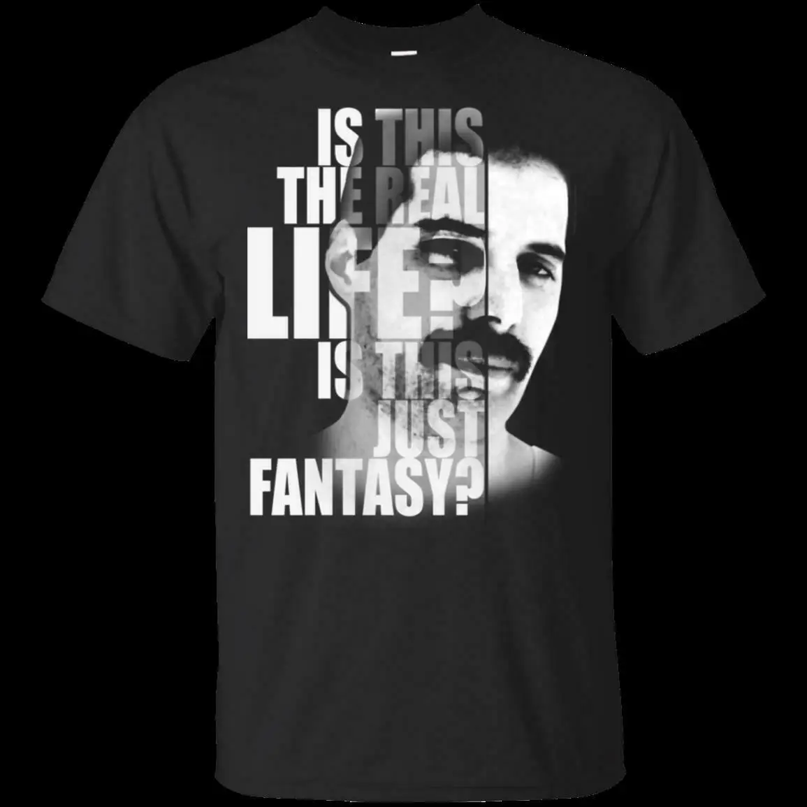 Фредди Меркьюри это настоящая жизнь просто фантазия Черная Мужская футболка Lgbt