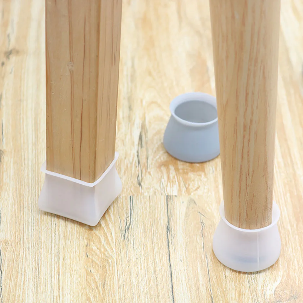

20 Pcs Silicone Chair Leg Caps Furniture Table Feet Pads Covers Socks Floor Protectors Non-slip Round Bottom Mat Home Supplies