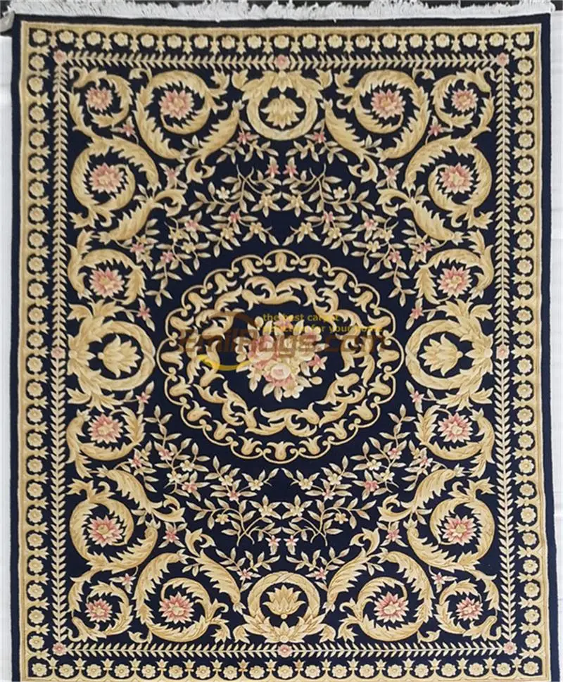 

woven wool carpet woven wool carpet Antique French savonery Knitting Living Room PlushLuxury Circularcarpet 3d carpet