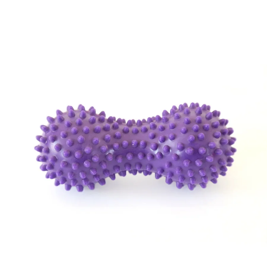 Фиолетовый Арахис Массажный мяч Spiky Trigger Point рельефная мышца боль Стресс арахиса мяч терапия здоровье уход для тренажерного зала Relex аппарат - Цвет: Фиолетовый