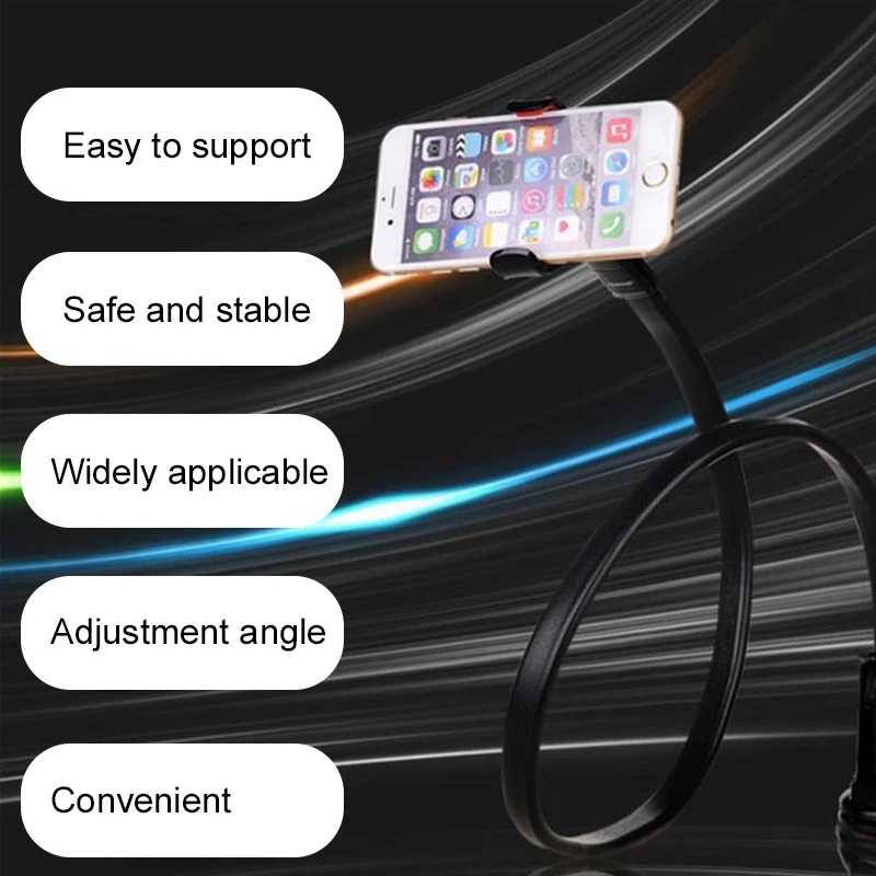 universal lazy bracket long arm flexible for women men 360 clip mobile cell phone holder car bed desk table stents adjustable free global shipping