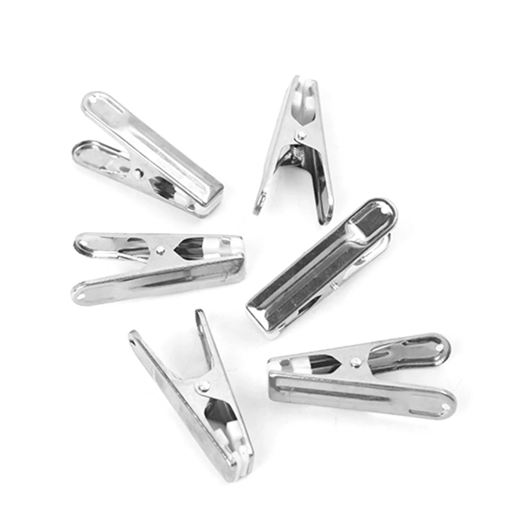 

14Pcs Stainless Steel Clothespin Hanging Pins Clamps Home Laundry Underwear Pegs Multi-function Clip Household Clothespin