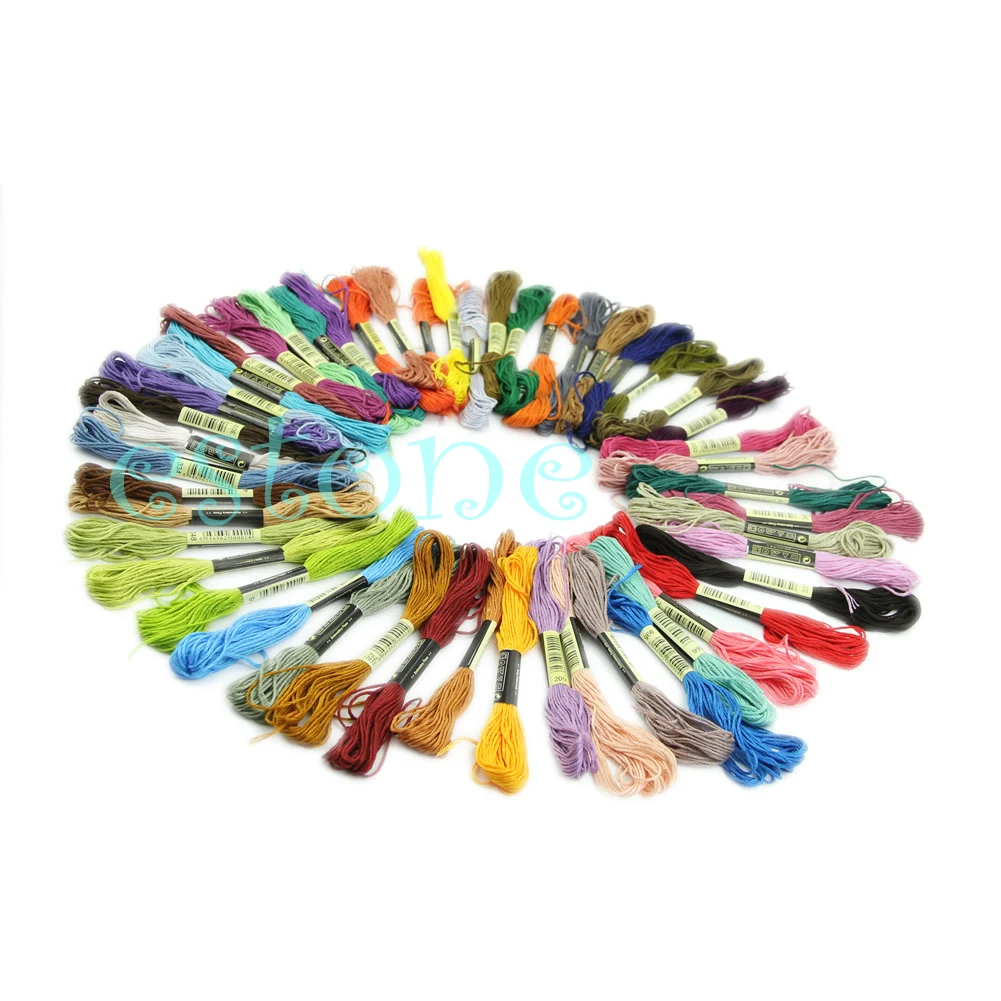 

2021 New Lots 50 Cotton Cross Floss Stitch Thread Embroidery Sewing Skeins Multi Colors