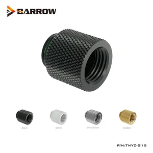 Удлинитель Barrow G14 дюйма штекер-гнездо, 15 мм, компьютерные фитинги для водяного охлаждения, серебристый, золотой, черный, белый адаптер охлаждения, TNYZ-G15
