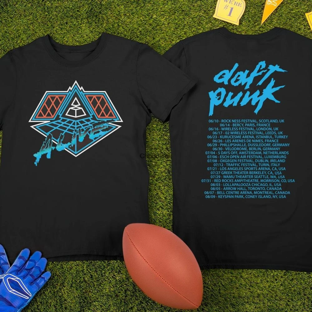 Винтажная Футболка Daft Punk 1997 с изображением текущего мирового турнира свидания