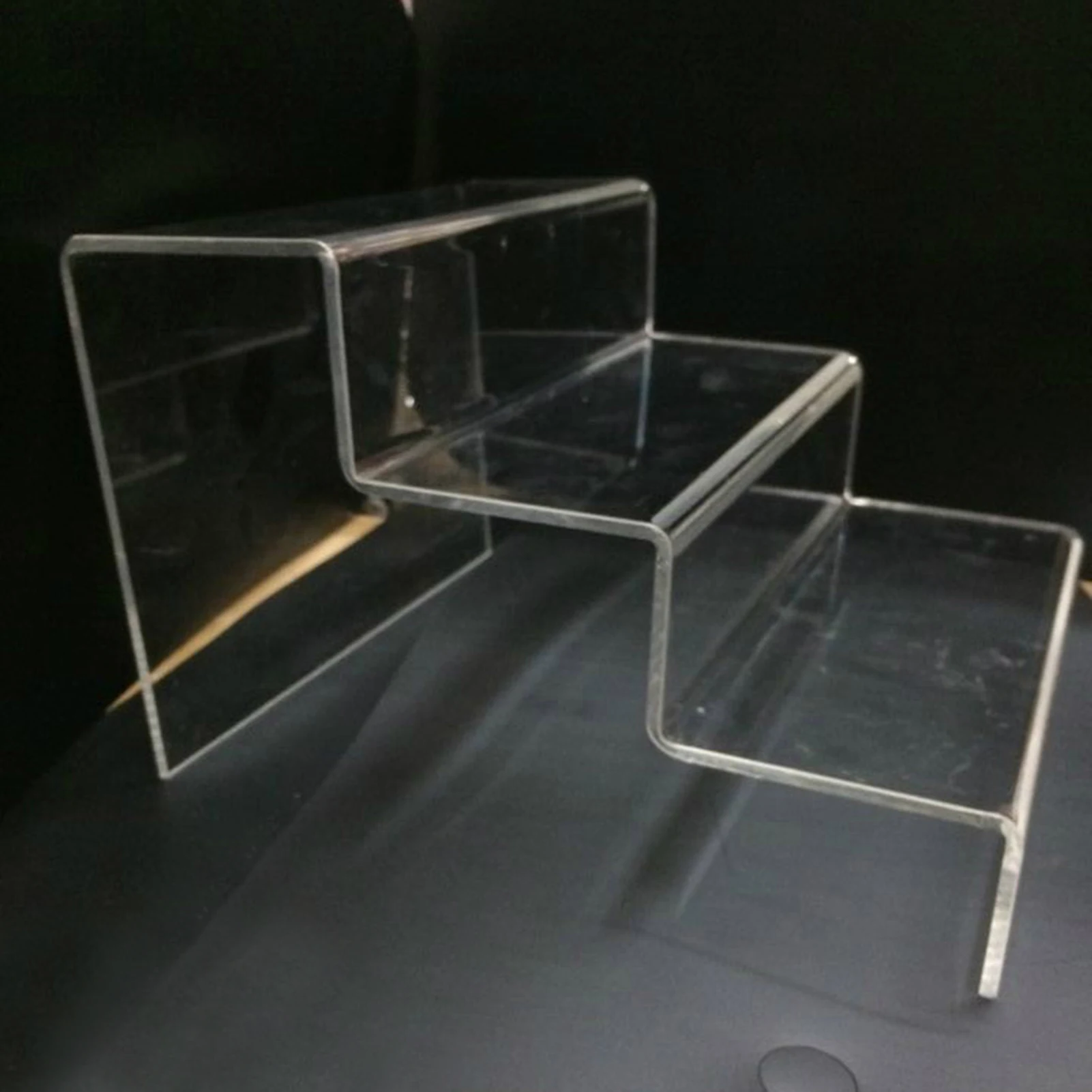 

2/3 Steps Ladder Display Stand Function Acrylic Riser Clear Durable Shoes Display Stand Shelf Eye-catching Raised Layer