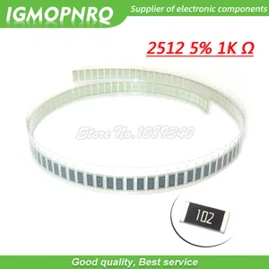 50 шт. 2512 SMD резистор 5% 1K Ом 1 Вт 102 IGMOPNRQ