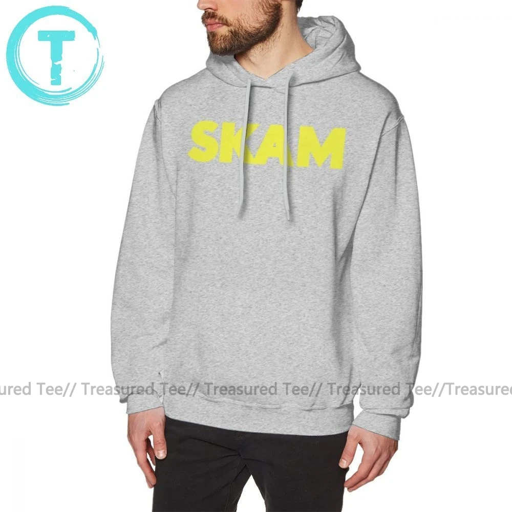 Skam Толстовка Толстовки «Skam» теплый пуловер Толстовка уличная Мужская Большой серые хлопковые длинные толстовки