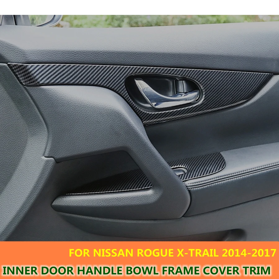 ABS внутренняя дверная ручка чаша рамка Крышка Накладка для Nissan Rogue/X trail 2014 2015 2016 2017