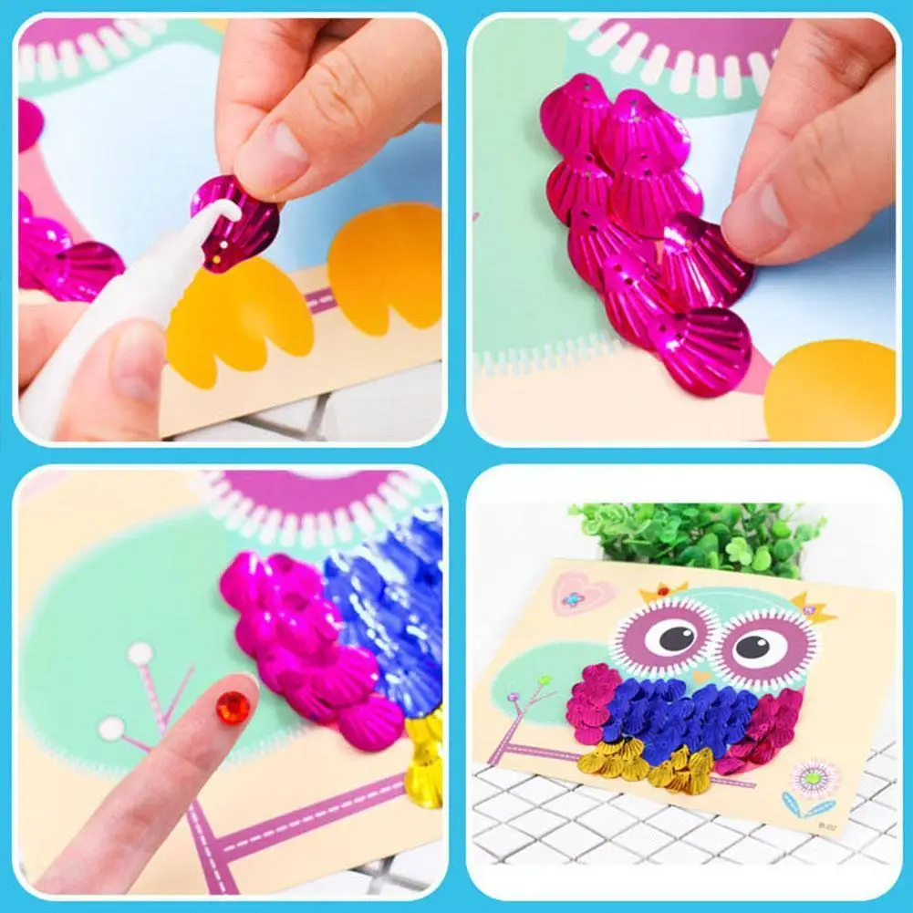 

3D Diy Shell Stickers Painting Material Arts And Crafts For Kids Kit Educational DIY Girls Toys Kindergarten Drawing Creati S5L3