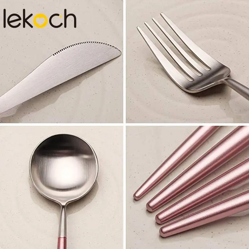 LEKOCH стейк высококлассные столовые приборы из нержавеющей стали обеденная и
