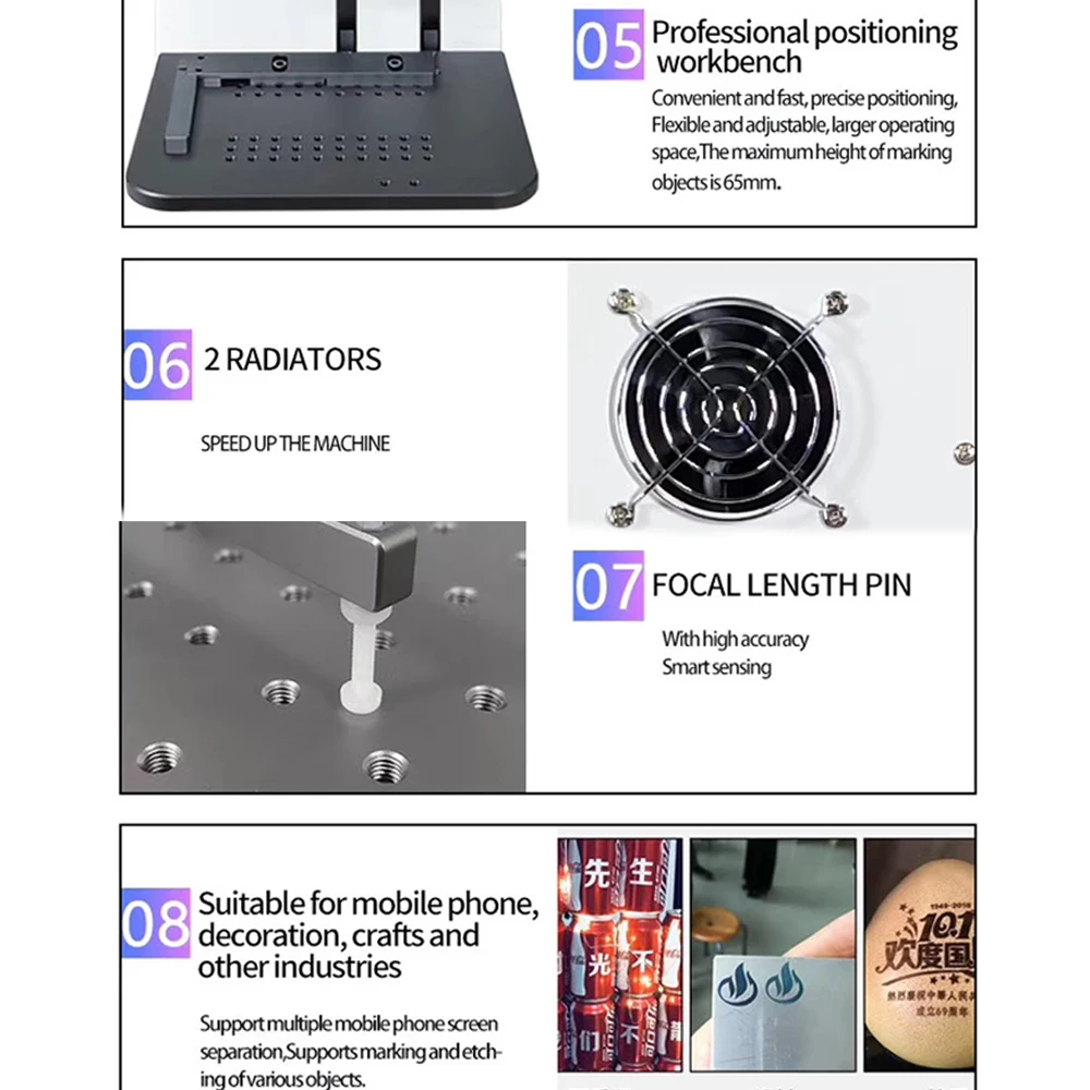 

TBK-958C Automatic Back Glass Housing Separator Laser Marking Machine For iPhone, Samsung, Huawei Back Glass Repair And DIY LOGO