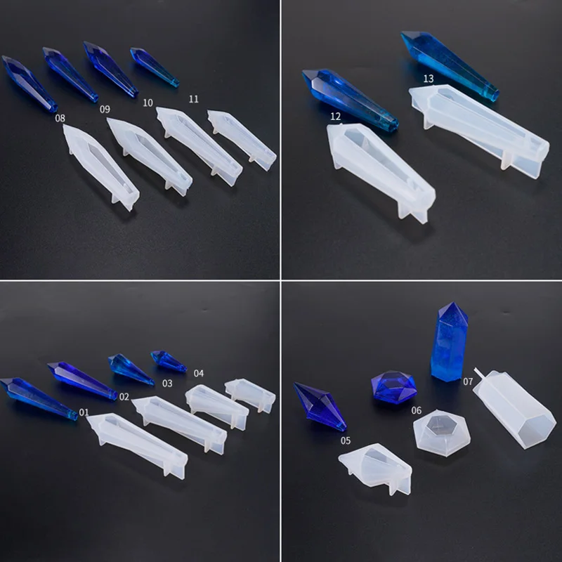 

Crystal Epoxy Mold DIY Handmade Variety of Pendulum Pendants Highlight Pendant Jewelry Silicone Mold