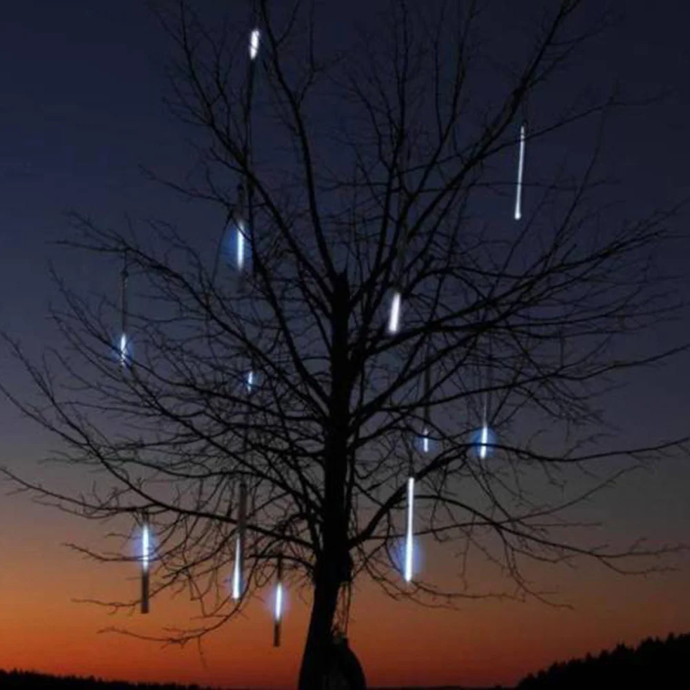 Трубка на троссе освещение по типу метеоритного дождя струна солнечной энергии