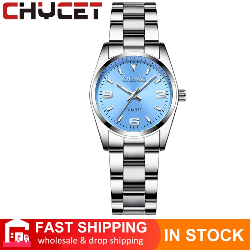 

Женские кварцевые часы CHYCET, со стальным браслетом, 2021